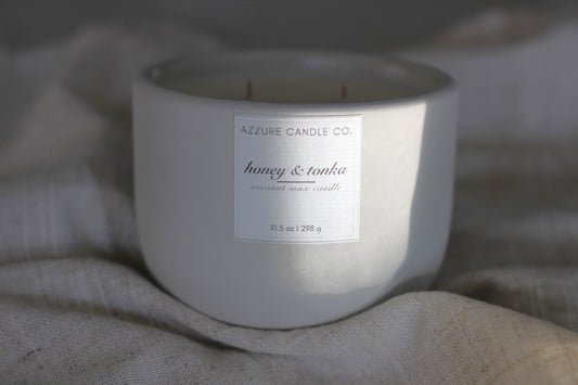 Honey tonka Scented Coconut Candle